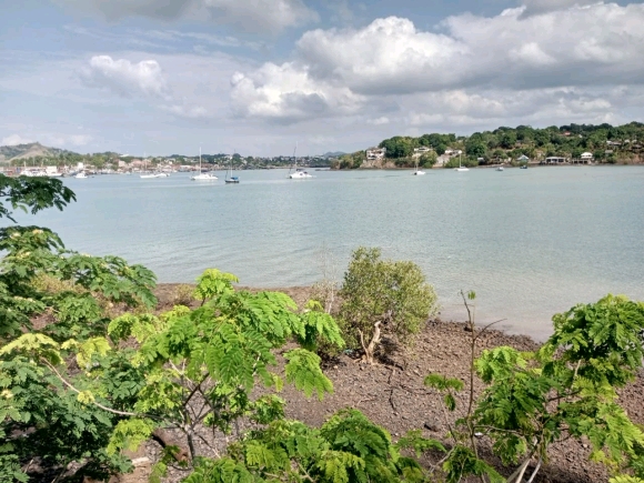 Terrain à proximité de la ville offrant un champ de vision dégagé sur la mer