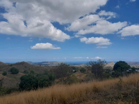 Terrain offrant une belle vue mer et sur la campagne